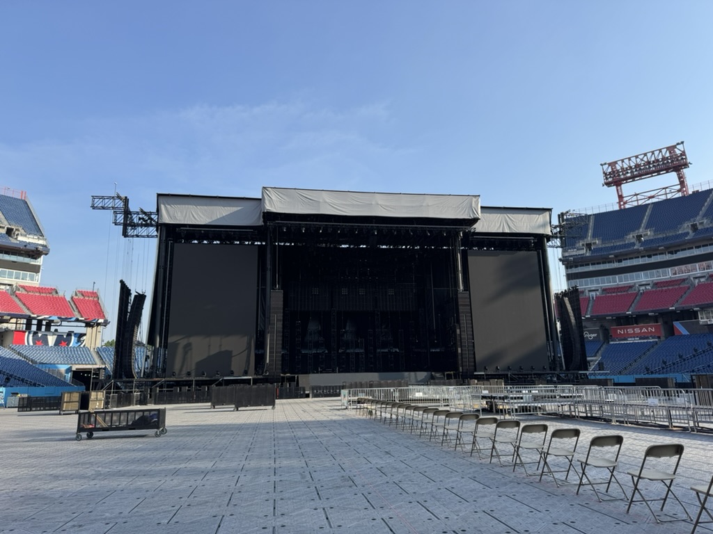CMA Fest main stage ready for show day at Nissan Stadium